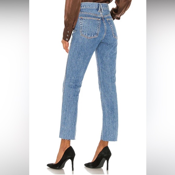 Hero Slim Straight in Pacific SLVRLAKE Women's Blue Jeans - Picture 2 of 10